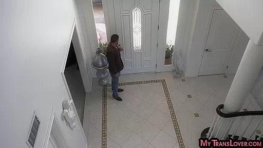 Busty Tranny rimmed and bareback drilled in 3some action