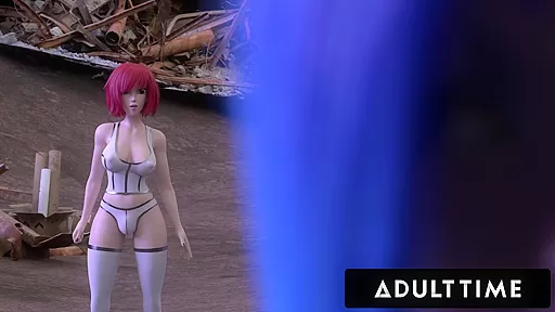 F.U.T.A. SENTAI SQUAD - Busty Futanari MILF Makes Futanari teen 18+ Sucks Her Own Dick! HUGE 3D FACIAL!