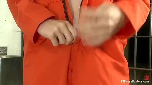 Weekend Jail Time in an All Girl Cell and Her Bunk Mate has a Cock