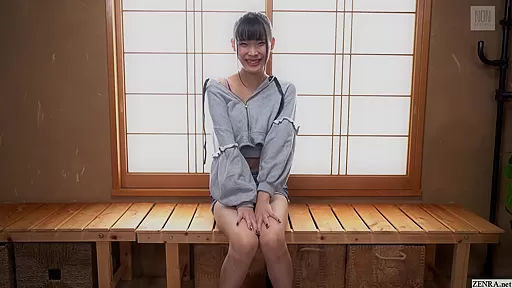 Skinny Japanese newhalf interview and handjob foreplay