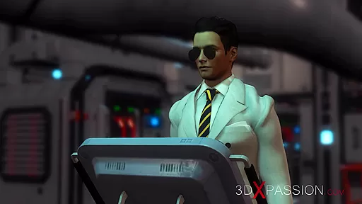 A sexy young hottie gets fucked hard by a sex android futanari