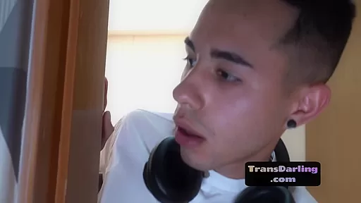 Latin big ass tranny anally fucked by a nice white cock