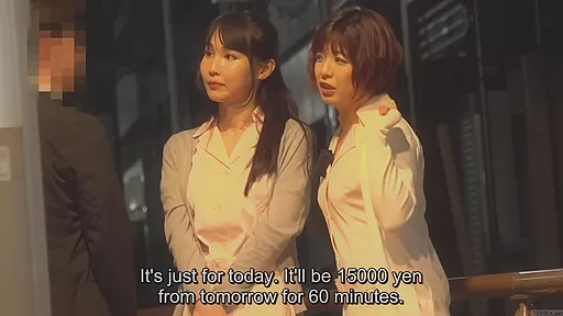 Japanese newhalf pair massage course for lucky customer