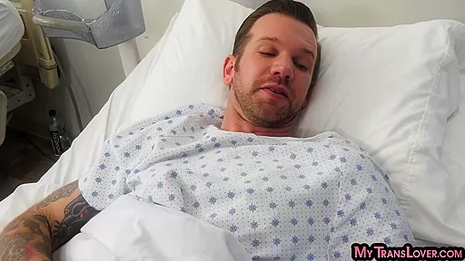 Busty shemale nurse gets anally banged by lucky patient