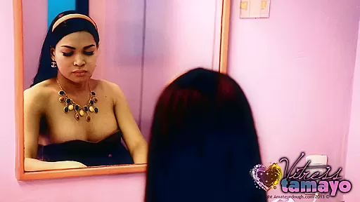 Pretty pink webcam girl