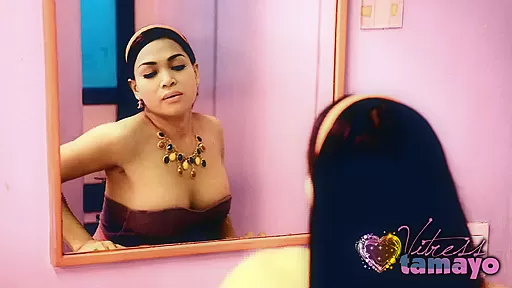 Pretty pink webcam girl