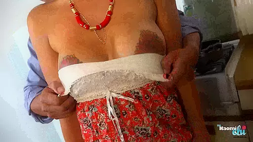 Busty Temptress Tranny gets Ass Fucked in the kitchen