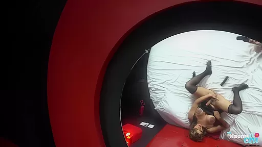 Big anal toy insertion