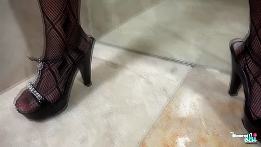 Short dress and stockings