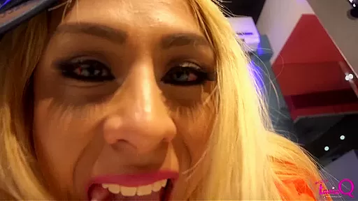 Blonde TS TaniaQ is a hot GangBanger