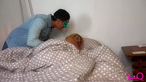This Poor Burglar surprises a tranny and is to mouth fuck her
