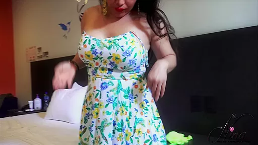 Spring dress with big tits