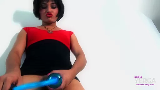 PLaying with a blue cock pump