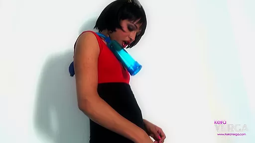 Playing with her cock pump