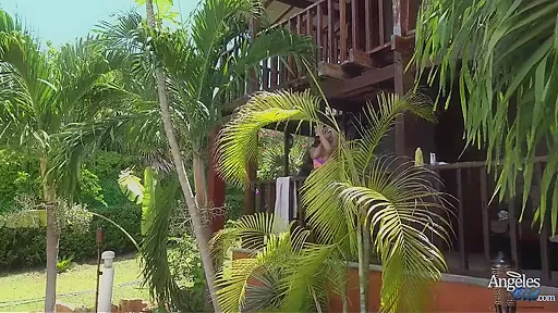 Beautiful and COCKY Blonde masturbating in the pool
