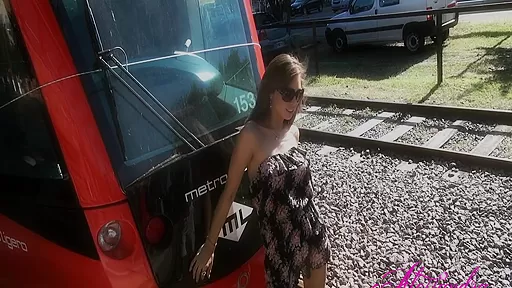 Leggy Shemale in Candid Action