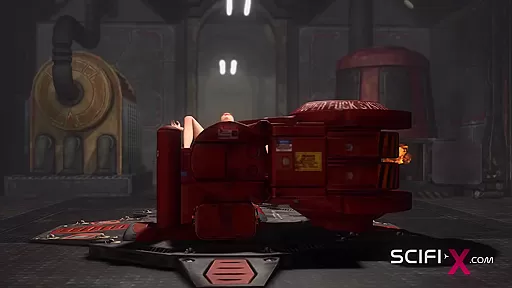 Super fuck system and futa sex robot in action