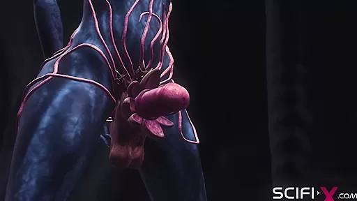 A sexy hottie gets fucked by a female alien in a cave on an exoplanet