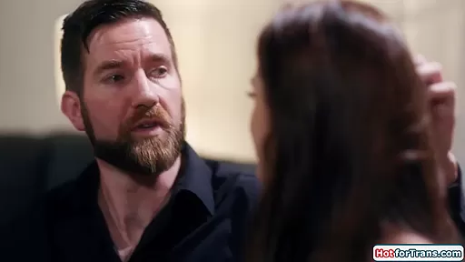 Trans Jenna Creed sucking and barebacked by her old neighbor