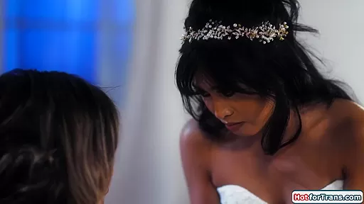 Busty shemale Korra Del Rio sucked off and fucks bride bff