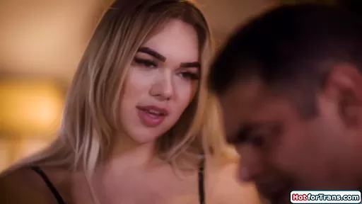Tgirl stepdaughter Emma Rose sucks rims n anal rides stepdad