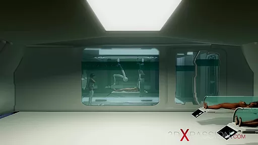 Hot sex in sci-fi med bay. *** dickgirl android fucks hard a young hottie