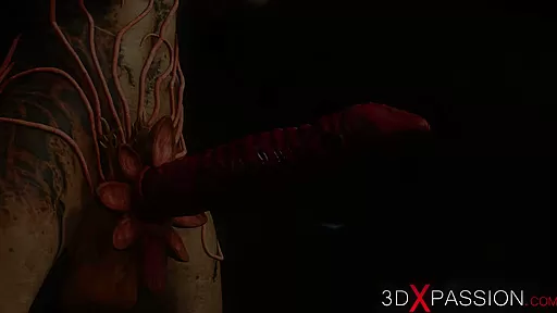 Super horny sexy secretary has hard anal sex by predator futa