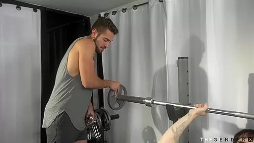 Bigboobed tattoo ts deepthroats gym trainer before breeded