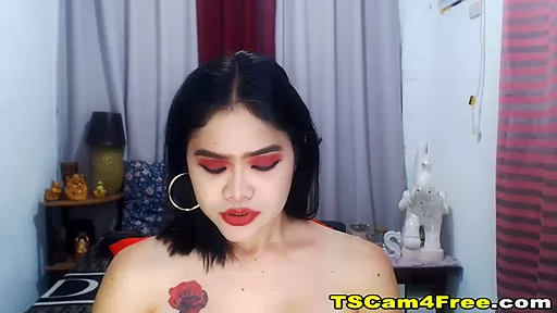 Big Tits Shemale Loves To Masturbate On Cam