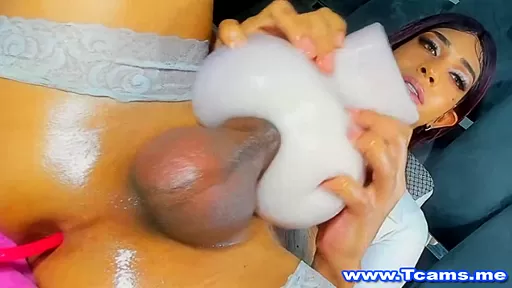 Horny Tranny Faps Her Dick On Cam
