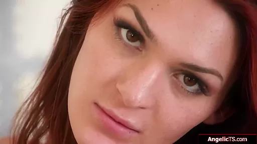 Super sexy big tits ts Tori Easton rims a guy and anal rides
