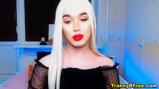Awesome Shemale Masturbate On Cam