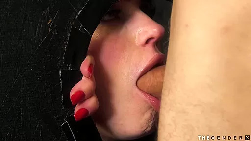 Smallboob brunette ts gloryhole sucked before barebacked