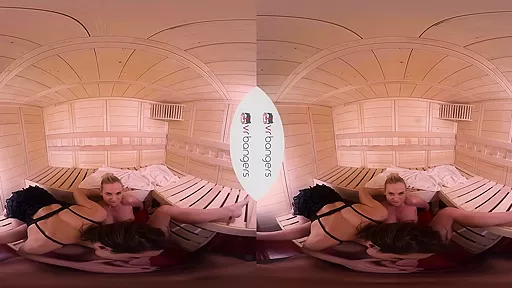 Vinna Reed & Nikki Vidic in A Steamy Valentines Day Shemale VR Porn Video - VRBTrans