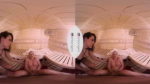 Vinna Reed & Nikki Vidic in A Steamy Valentines Day Shemale VR Porn Video - VRBTrans