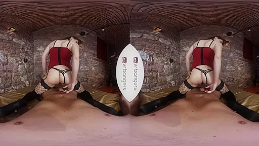 Nikki Vidic in Lady In Red Shemale VR Porn Video - VRBTrans