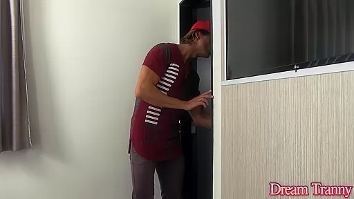 Blond Shemale Nathalia de Castro Flip Flops with a Horny Guy