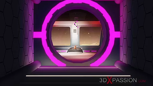 3d sexy shemale fucks hard a horny girl in a space station