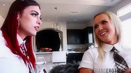 TRANSEROTICA Blonde TS Kayleigh Coxx Anal Fucked By Redhead