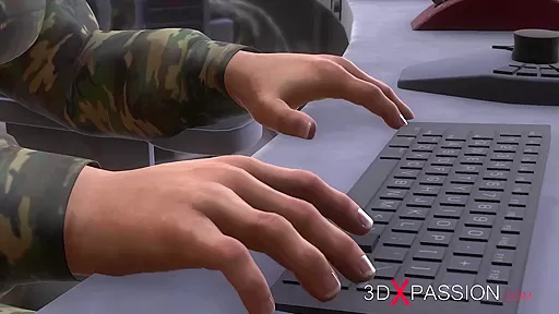 Secrets of Area 51. 3d dickgirl androids plays with a sexy ebony in the lab