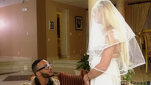 Gorgeous trans bride cheating with her ex lover BBC