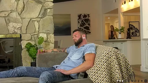 Seductive young trans flirts with roommate