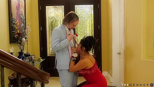 College trans babe celebrates graduation with steamy sex