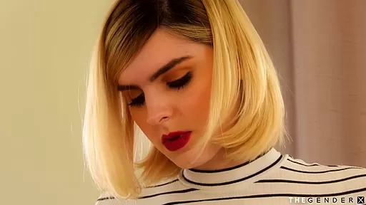 College trans beauty showing of her shecock to room mate