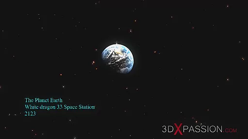 Orbit - a sex journey around Earth. 3d dickgirl plays with a cute teen 18+
