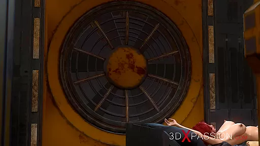 3d alien shemale fucks a cute teen 18+ in restraints in the sci-fi lab