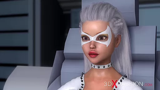 Sci-fi fucking machine. Hot alien dickgirl fucks hard a black woman in restraints on the exoplanet