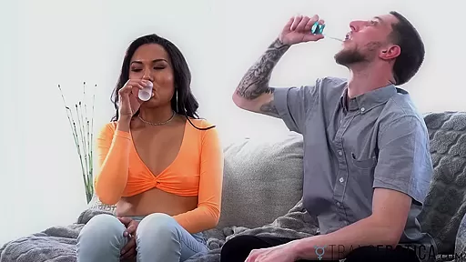 TRANSEROTICA Ladyboy Sharnell Dupree Fucks For Facial