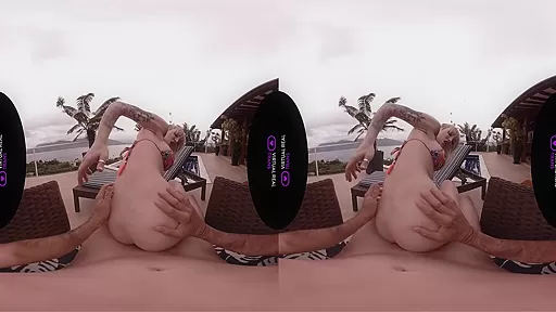 Lena Kelly in Sunset at the beach - VirtualRealTrans