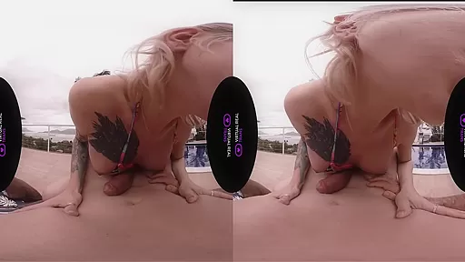 Lena Kelly in Sunset at the beach - VirtualRealTrans